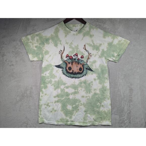 Guild Of Calamity Forest Head Green Wash T-Shirt By Stephanie Bayles Sz MEDIUM - Picture 1 of 6